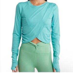 Free People Turquoise Long Sleeve Top